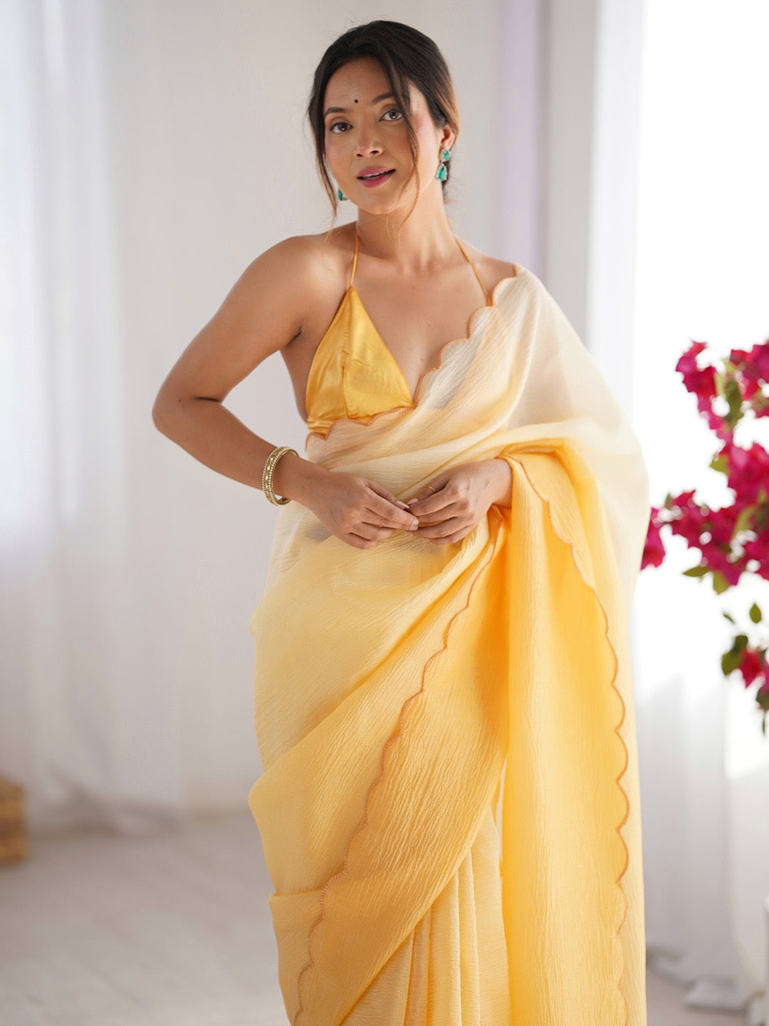 Ombre Cutwork Saree
