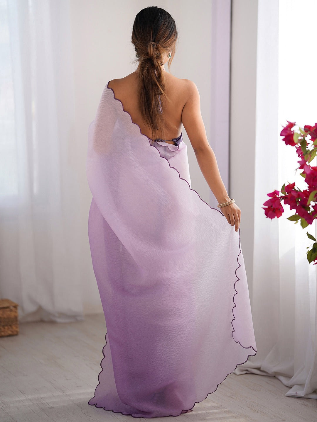 Ombre Cutwork Saree