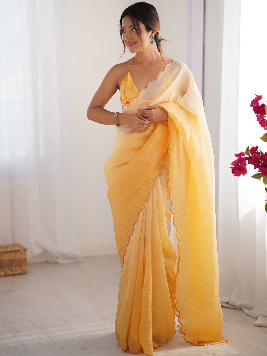 Ombre Cutwork Saree