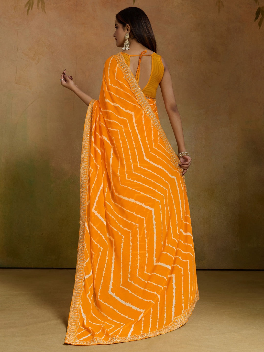 Leheriya Georgette Saree