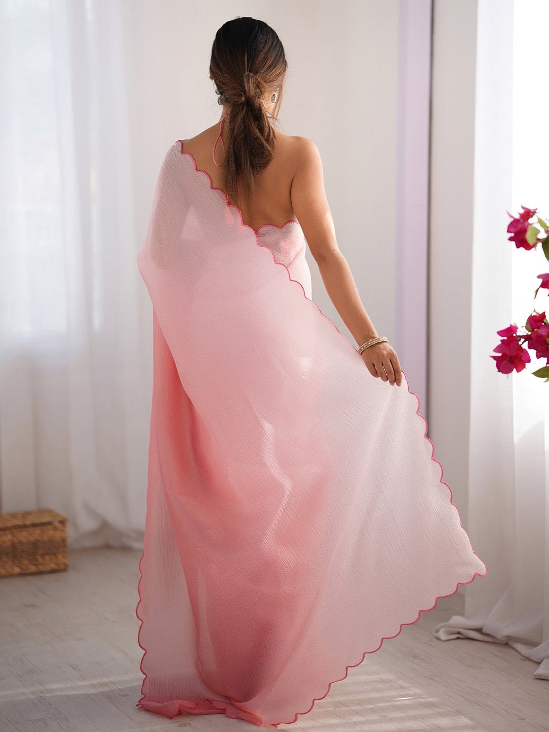 Ombre Cutwork Saree