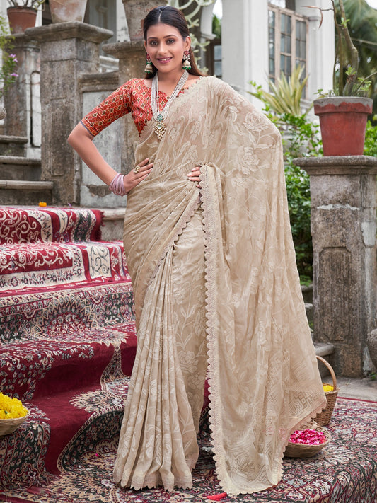 Floral woven designer Saree