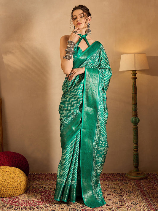 Printed Leheriya Saree