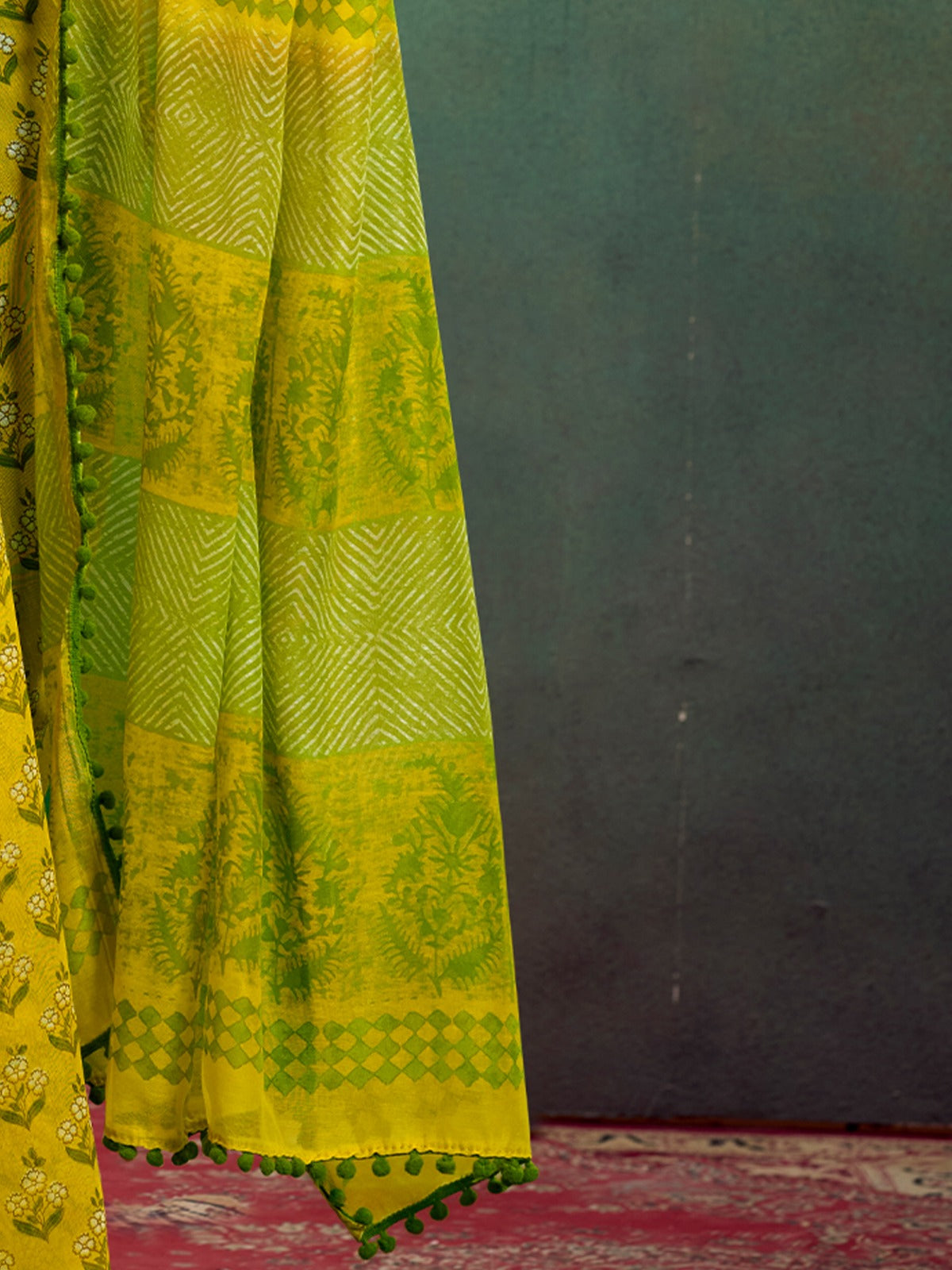 Floral Phulkari Bagh Sarees