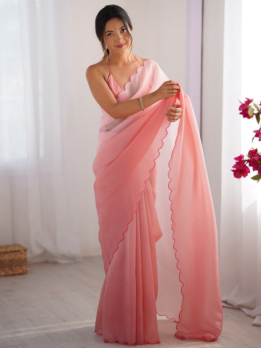 Ombre Cutwork Saree