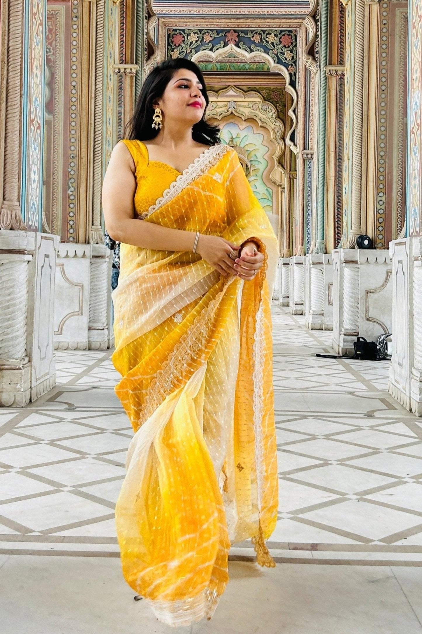 Embellished Sequinned Net Saree