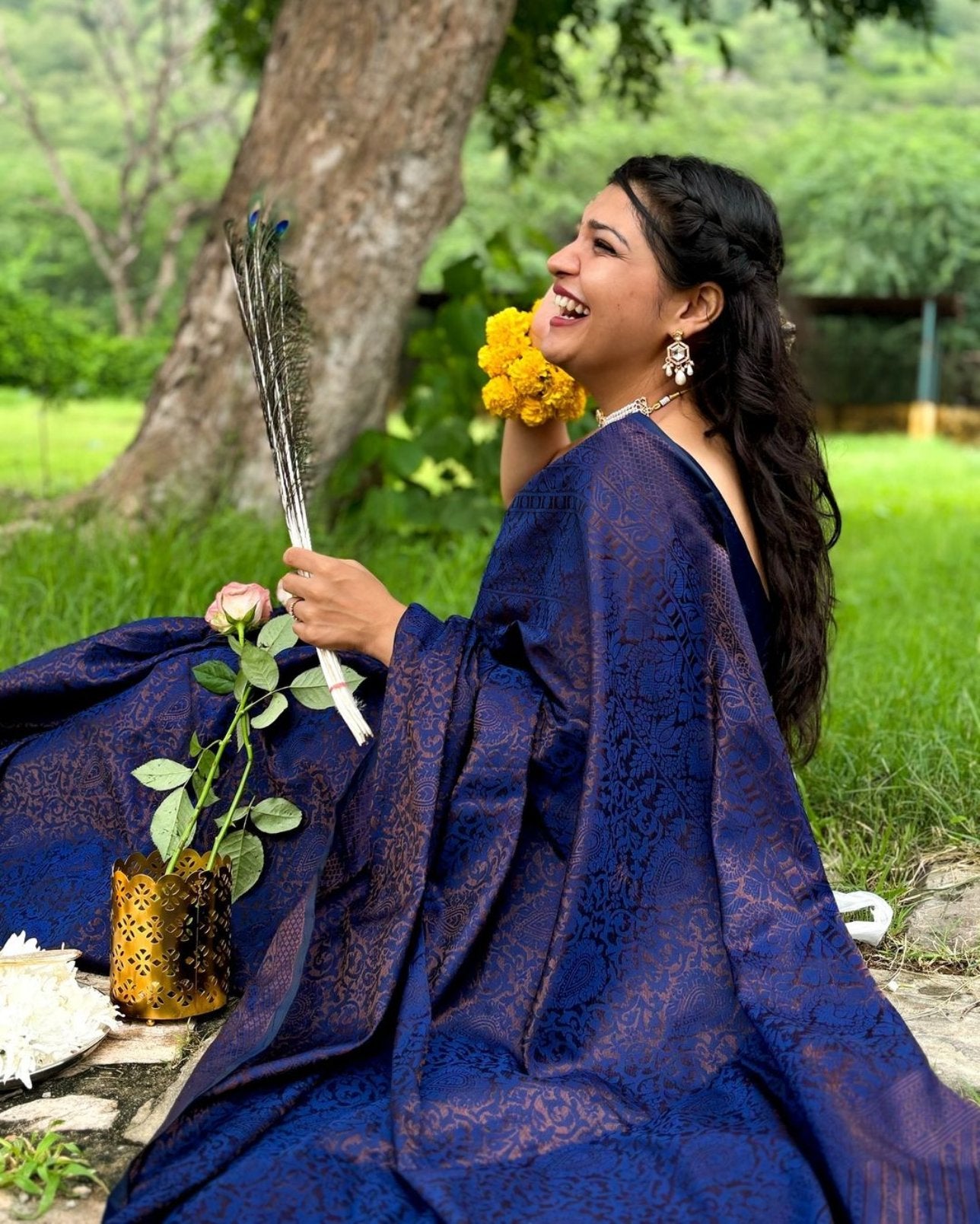 Blue Silk Saree