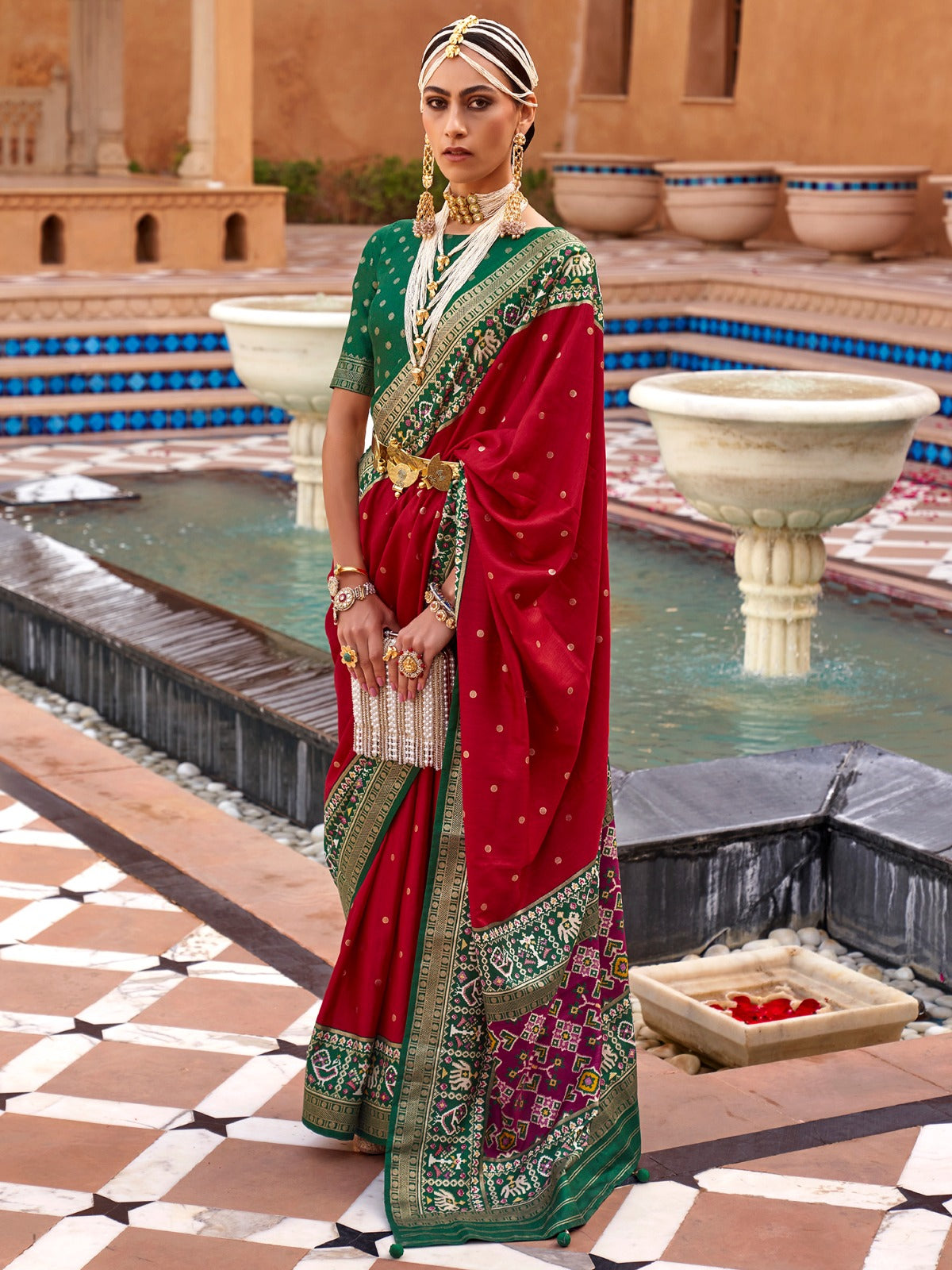 Ethnic Motifs Zari Patola Saree