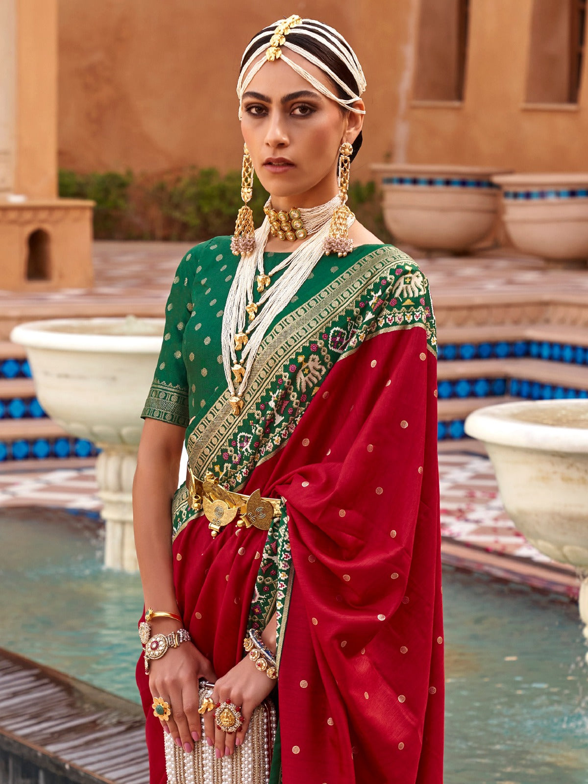 Ethnic Motifs Zari Patola Saree