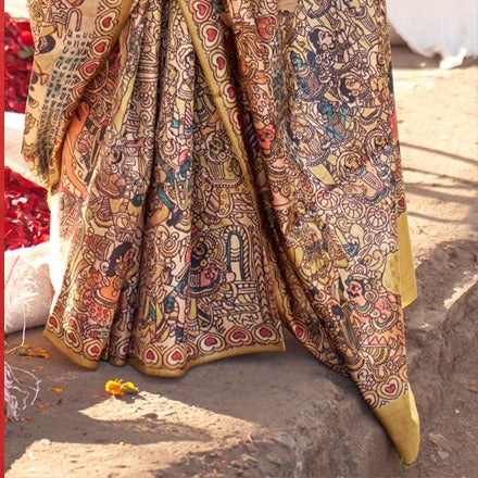 Ethnic Motifs Printed Baluchari Saree