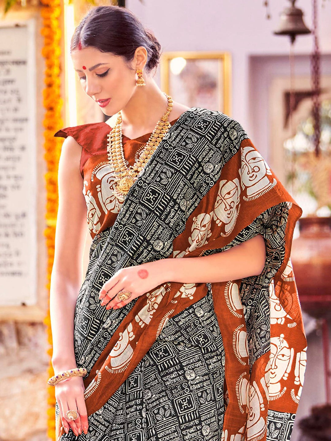 Trendy Printed Bagh Saree