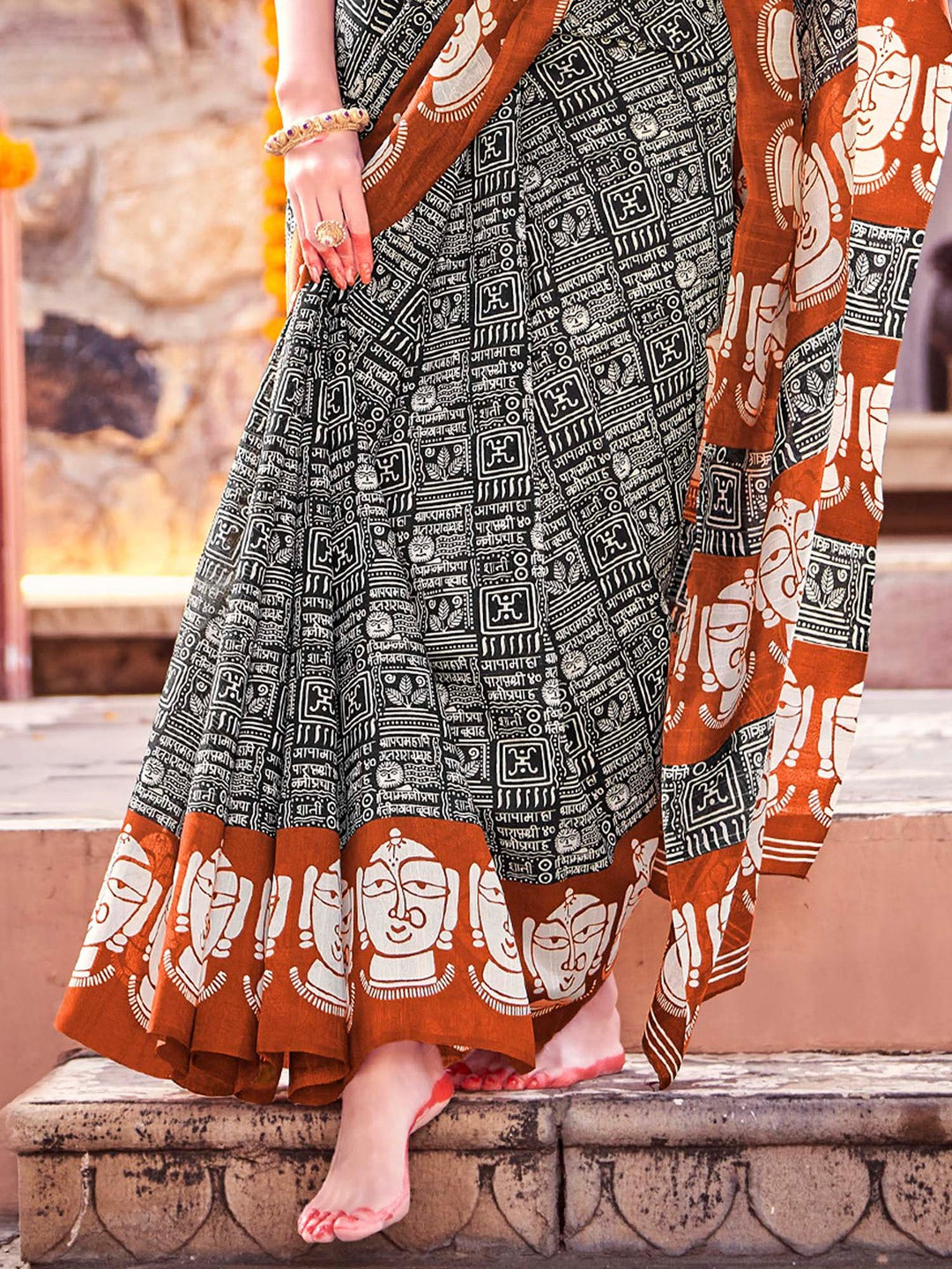 Trendy Printed Bagh Saree