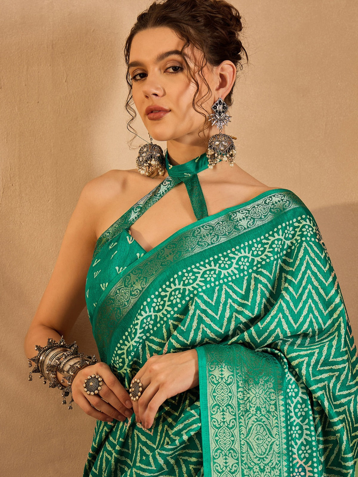 Printed Leheriya Saree