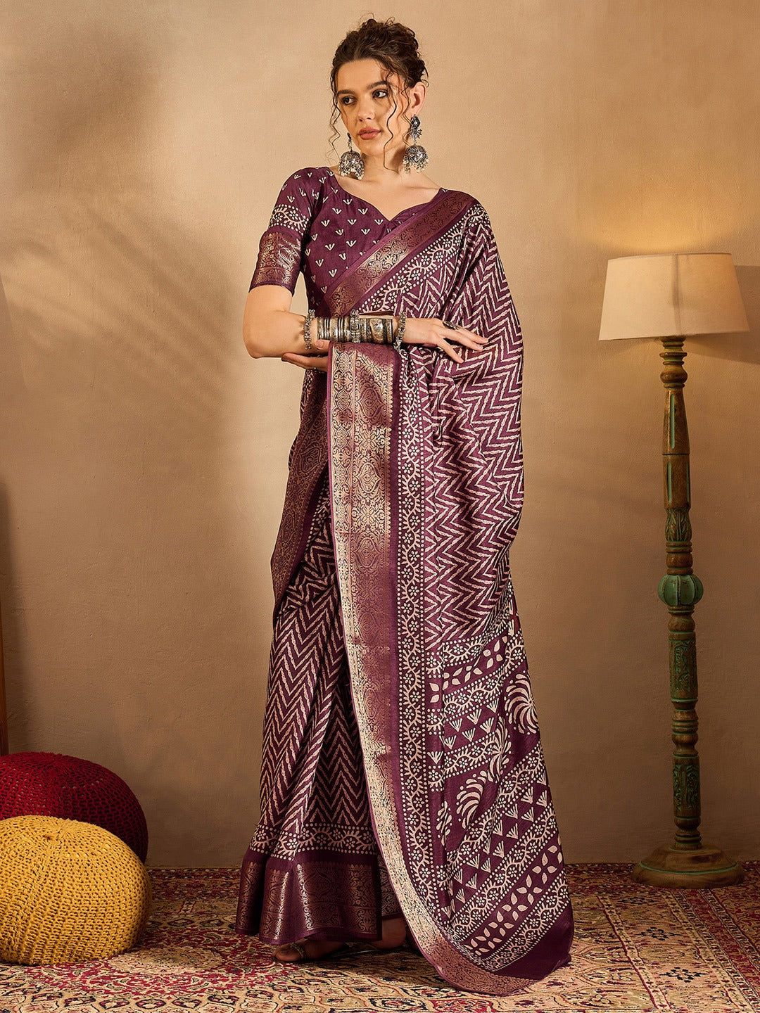 Printed Leheriya Saree