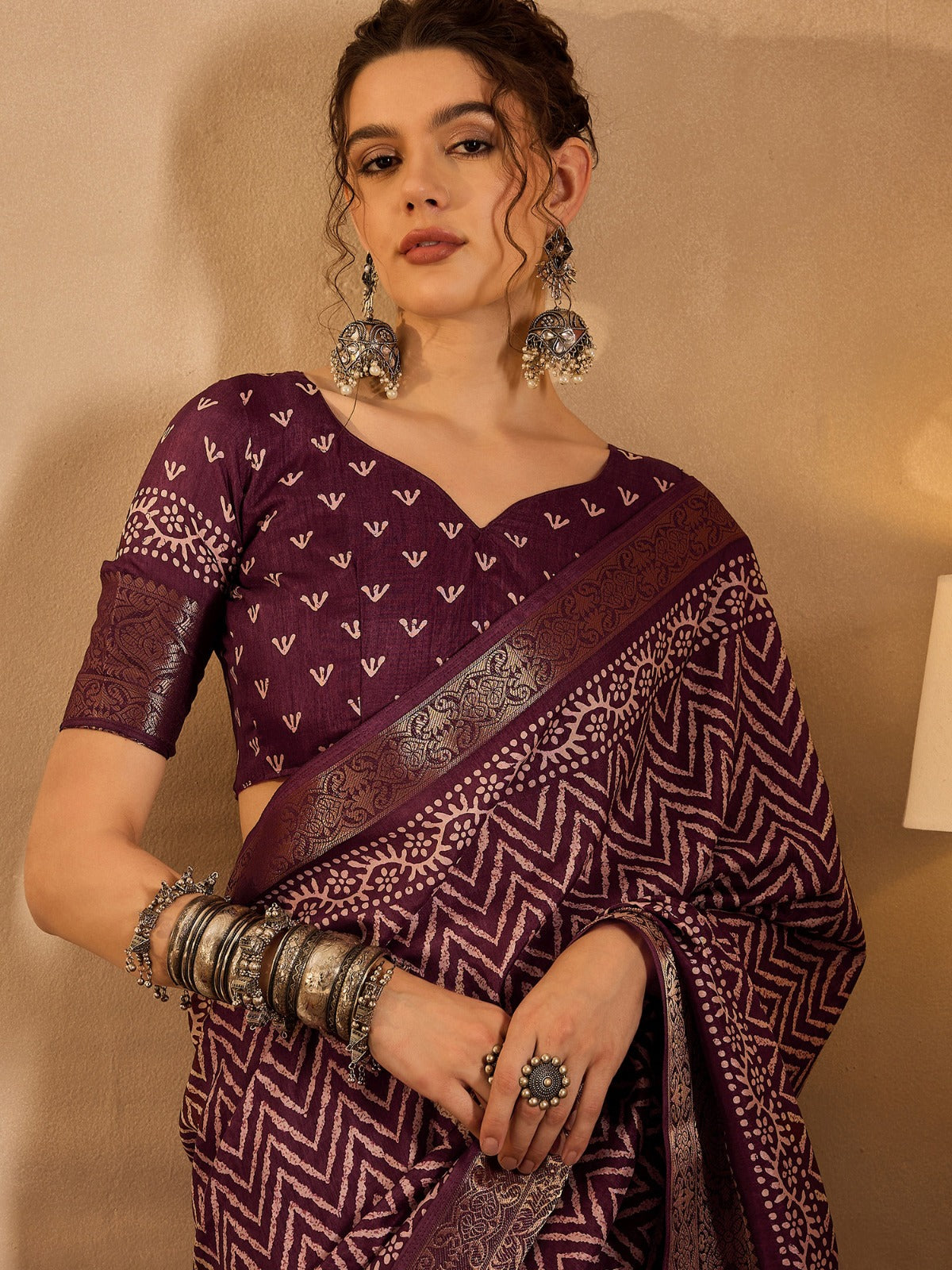 Printed Leheriya Saree